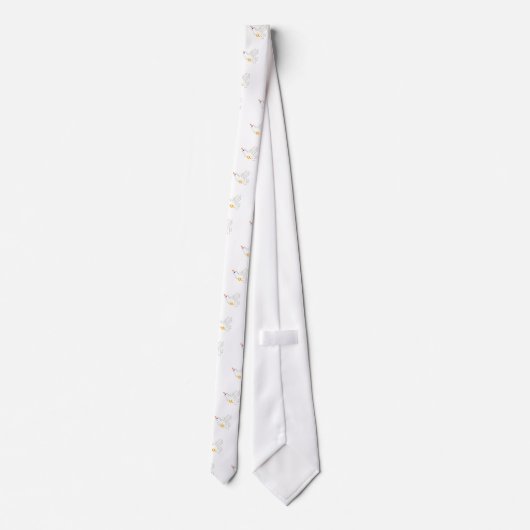 8-Bit-Pixel-Kunstflug mit weißer Taube Krawatte (Rückseite)