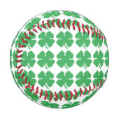 8 Bit Pixel Lucky Vierblättriges Kleeblatt Baseball (Vorderseite Links)