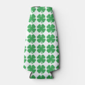 8 Bit Pixel Lucky Vierblättriges Kleeblatt Flaschenkühler (Vorderseite)