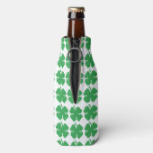 8 Bit Pixel Lucky Vierblättriges Kleeblatt Flaschenkühler (Flasche Rückseite)