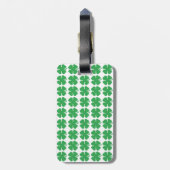 8 Bit Pixel Lucky Vierblättriges Kleeblatt Gepäckanhänger (Rückseite vertikal)