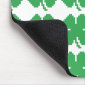 8 Bit Pixel Lucky Vierblättriges Kleeblatt Mousepad (Ecke)