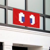 8-Bit-Pixel-Manga-Augen Banner (Äußeres Gebäude)