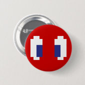 8-Bit-Pixel-Manga-Augen Button (Vorne & Hinten)