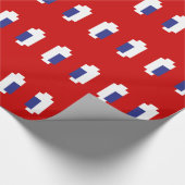 8 Bit-Pixel Manga Augen Geschenkpapier (Ecke)