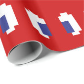 8 Bit-Pixel Manga Augen Geschenkpapier (Rolleneckpunkt)