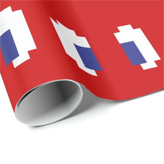 8 Bit-Pixel Manga Augen Geschenkpapier (Rolleneckpunkt)