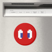 8-Bit-Pixel-Manga-Augen Magnet (In Situ (Geschirrspüler))