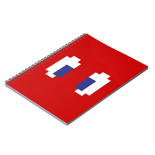 8-Bit-Pixel-Manga-Augen Notizblock (Linke Seite)