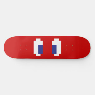 8-Bit-Pixel-Manga-Augen Skateboard