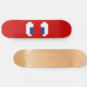 8-Bit-Pixel-Manga-Augen Skateboard (Horizontal)