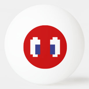 8 Bit-Pixel Manga Augen Tischtennisball