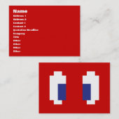 8 Bit Pixel Manga Augen Visitenkarte (Vorne/Hinten)
