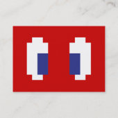 8 Bit Pixel Manga Augen Visitenkarte (Rückseite)