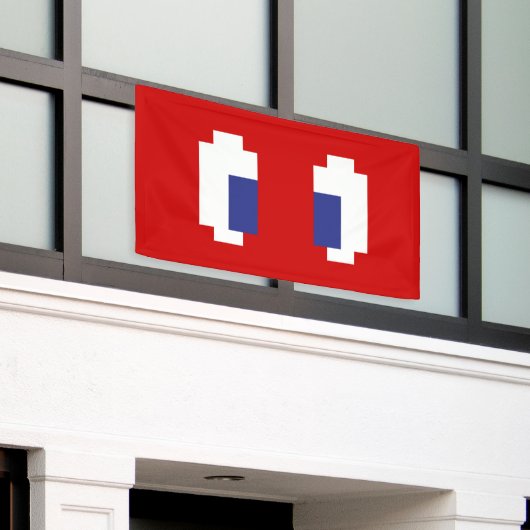 8 Bit Pixel Manga Eyes Banner (Äußeres Gebäude)