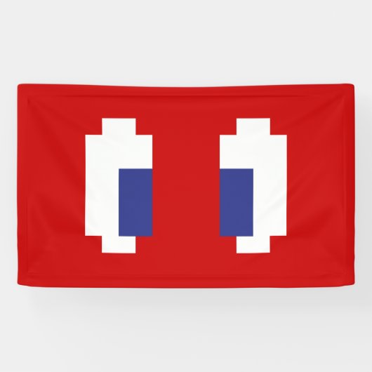 8 Bit Pixel Manga Eyes Banner (Horizontal)
