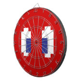 8 Bit Pixel Manga Eyes Dartscheibe (Vorderseite rechts)