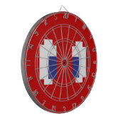 8 Bit Pixel Manga Eyes Dartscheibe (Vorderseite Links)