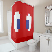 8 Bit Pixel Manga Eyes Duschvorhang (Beispiel)