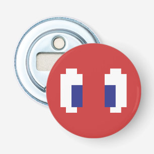8 Bit Pixel Manga Eyes Flaschenöffner