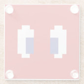 8 Bit Pixel Manga Eyes Glasuntersetzer (Rückseite)