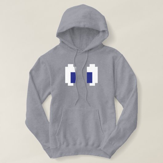 8 Bit Pixel Manga Eyes Hoodie (Design vorne)