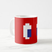 8 Bit Pixel Manga Eyes Kaffeetasse (Vorderseite Links)