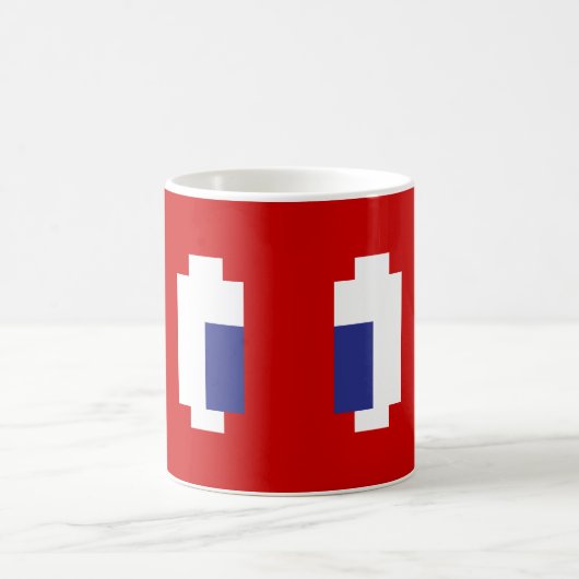 8 Bit Pixel Manga Eyes Kaffeetasse (Mittel)