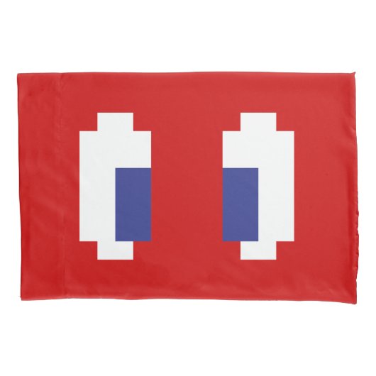 8 Bit Pixel Manga Eyes Kissenbezug (Vorderseite-Links)