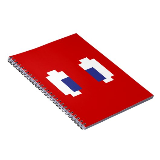 8 Bit Pixel Manga Eyes Notizblock (Rechte Seite)