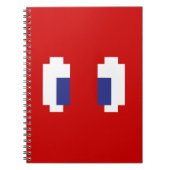 8 Bit Pixel Manga Eyes Notizblock (Vorderseite)