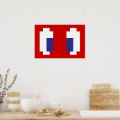 8 Bit Pixel Manga Eyes Poster (Küche)