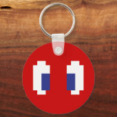 8 Bit Pixel Manga Eyes Schlüsselanhänger (Vorderseite)