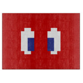 8 Bit Pixel Manga Eyes Schneidebrett (Vorderseite)