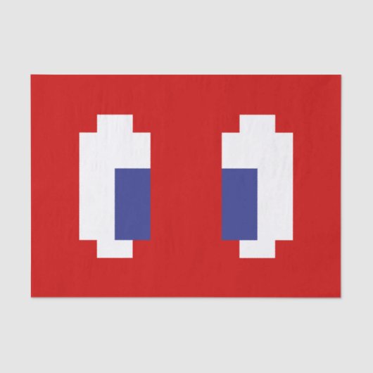 8 Bit Pixel Manga Eyes Seidenpapier (Vorderseite)