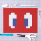 8 Bit Pixel Manga Eyes Seidenpapier (Handwerk)