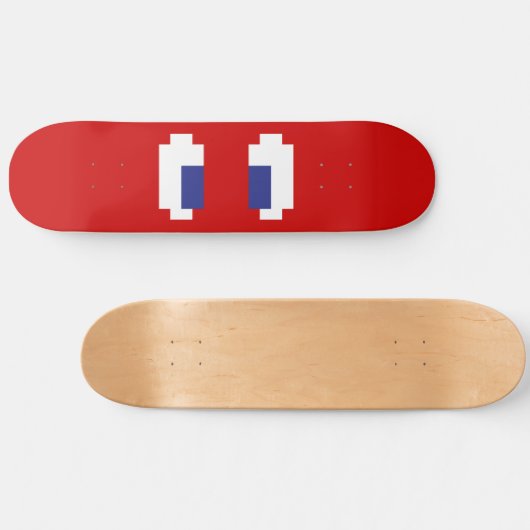 8 Bit Pixel Manga Eyes Skateboard (Horizontal)