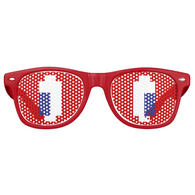 8 Bit Pixel Manga Eyes Sonnenbrille (Vorderseite)