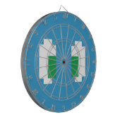 8 Bit Pixel Manga Green Eyes Dartscheibe (Vorderseite Links)