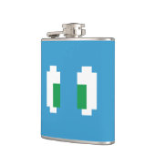 8 Bit Pixel Manga Green Eyes Flachmann (Links)