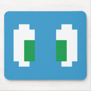 8 Bit Pixel Manga Green Eyes Mousepad