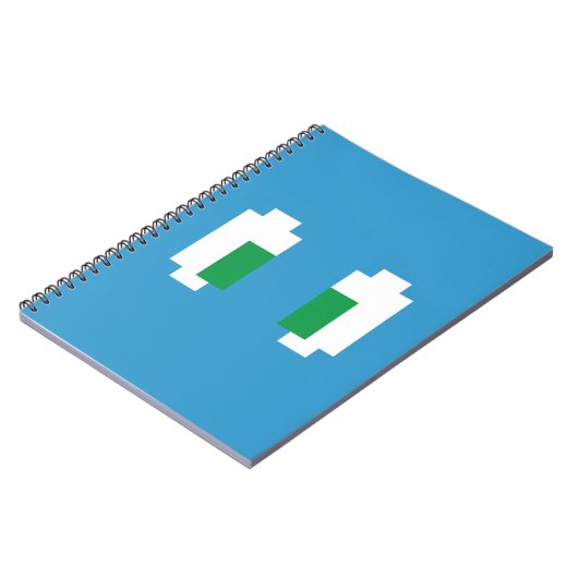 8 Bit Pixel Manga Green Eyes Notizblock (Linke Seite)