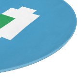 8 Bit Pixel Manga Green Eyes Schneidebrett (Ecke)