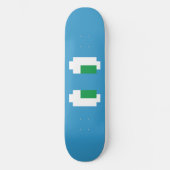 8 Bit Pixel Manga Green Eyes Skateboard (Vorderseite)