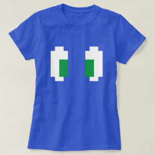 8 Bit Pixel Manga Green Eyes T-Shirt