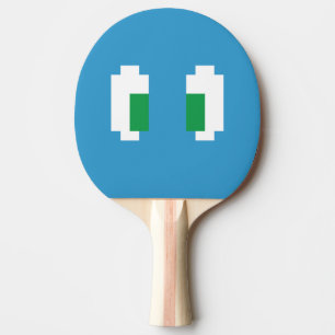 8 Bit Pixel Manga Green Eyes Tischtennis Schläger
