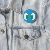 8 Bit Pixel Manga Grüne Augen Button (Beispiel)