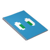 8 Bit Pixel Manga Grüne Augen Notizblock (Rechte Seite)