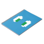 8 Bit Pixel Manga Grüne Augen Notizblock (Linke Seite)