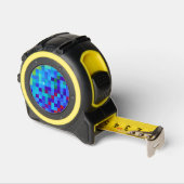 8-Bit Pixel Muster Abstrakt Cool Geeky Blue Red Maßband (Winkel)